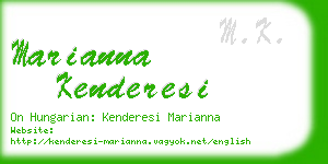 marianna kenderesi business card